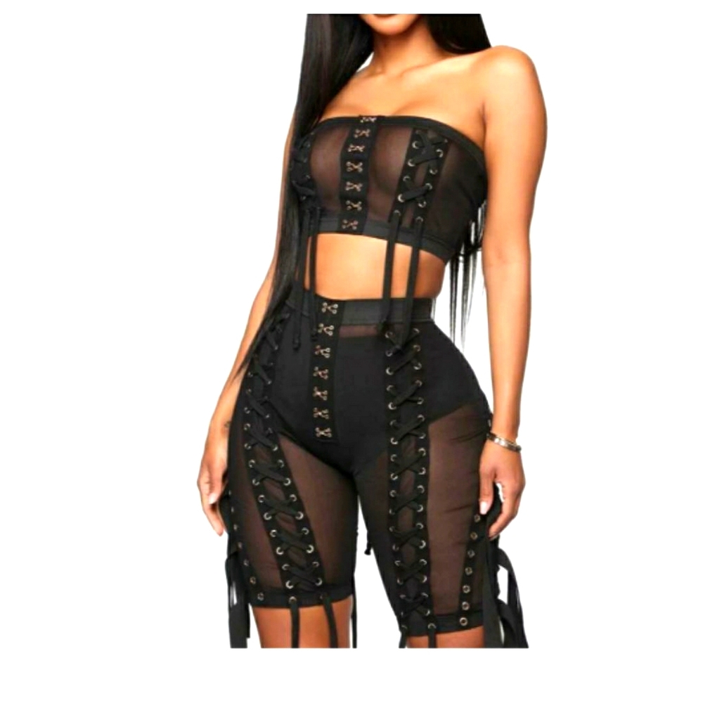 2 Piece Mesh Shorts Set